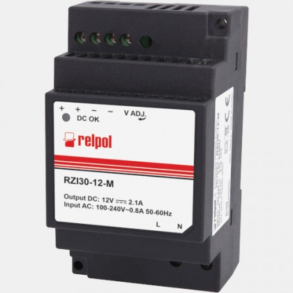 Zasilacz impulsowy RZI30-12-M Relpol 30W 230VAC 12VDC