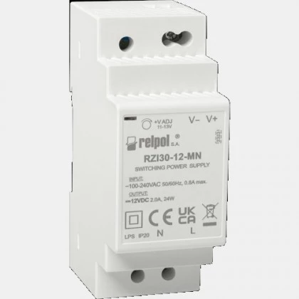 Zasilacz impulsowy 24W 230VAC 12VDC RZI30-12-MN Relpol