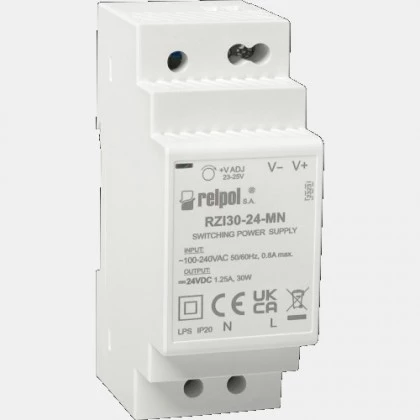 Zasilacz impulsowy  30W 230VAC 24VDC RZI30-24-MN Relpol