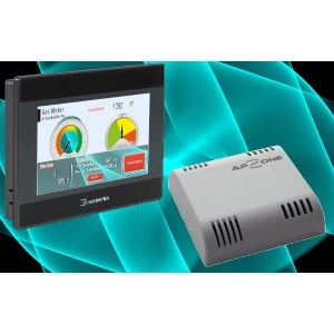 Panel Weintek - Odczyt danych z barometru i termometru.