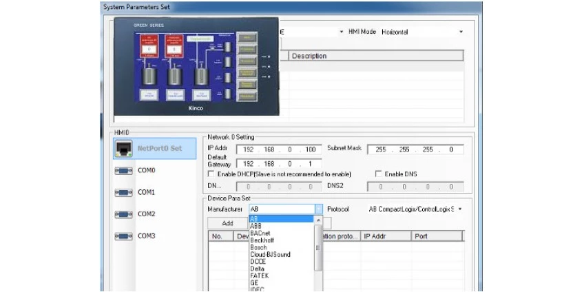 Pierwsze połączenie panela HMI Kinco GH070E z komputerem PC